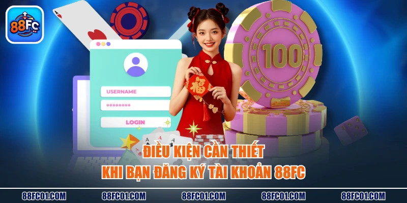 Điều kiện cần thiết khi bạn đăng ký tài khoản 88FC